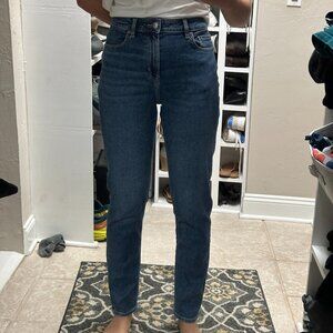 American Eagle X-Long Length Stretch Mom Jean